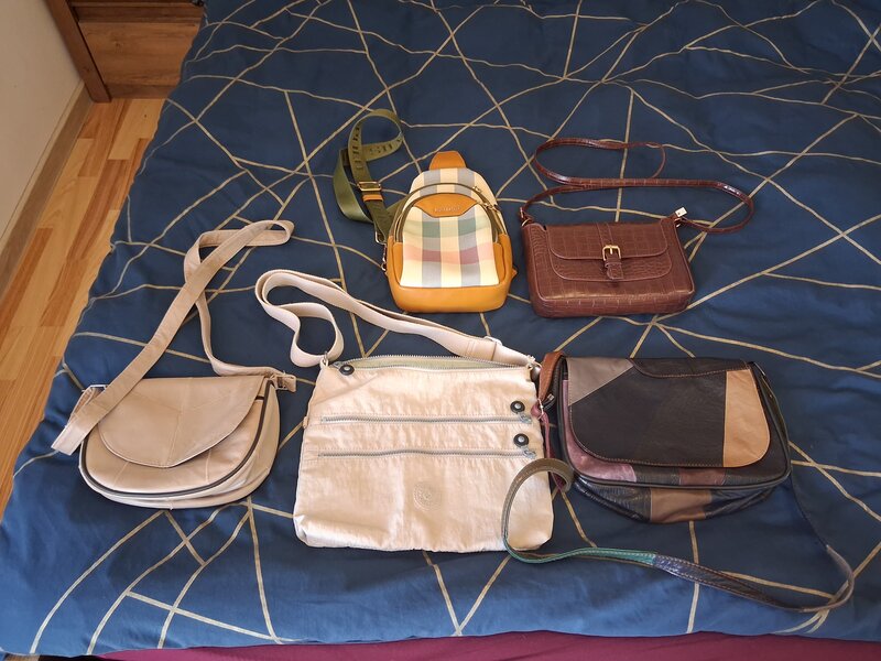 Genti dama set 5 piele ecologica si textil.